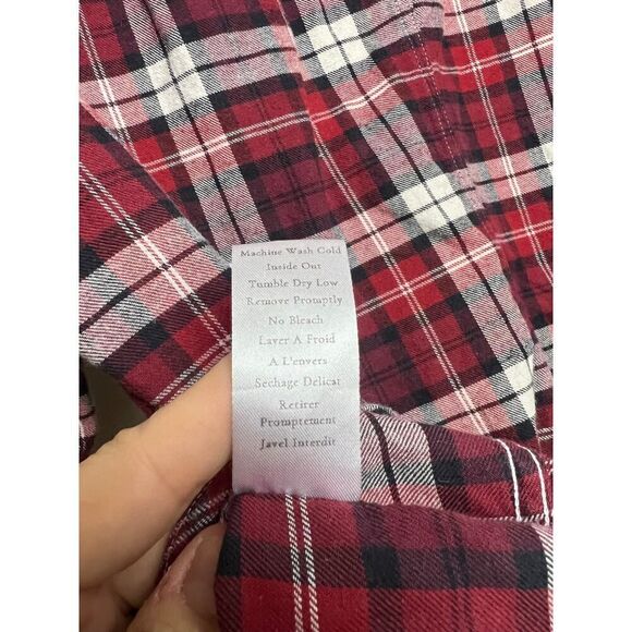 Frank & Eileen Barry Flannel Button Down Women's Sz. L - Picture 6 of 6